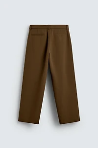 BELTED RELAXED FIT PANTS