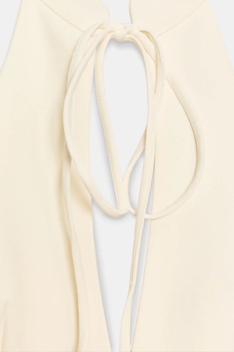VOLUMINOUS HALTER MINI DRESS