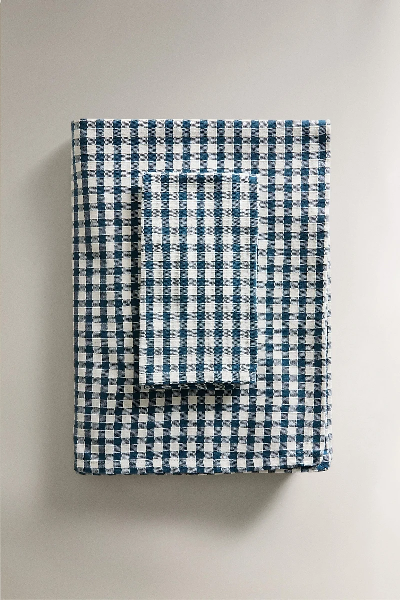 GINGHAM COTTON TABLECLOTH