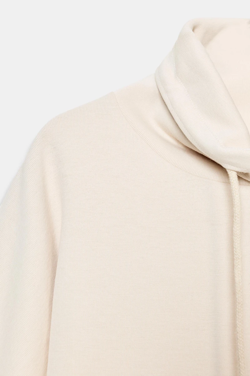 WASHED EFFECT INTERLOCK SWEATSHIRT