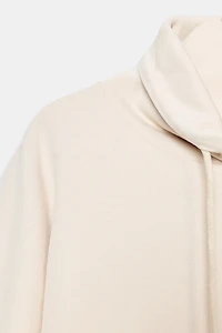 WASHED EFFECT INTERLOCK SWEATSHIRT