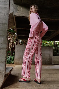 PANTS WITH OPENWORK EMBROIDERY