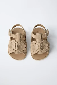 FLORAL LEATHER SANDALS