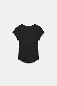RIBBED SHORT SLEEVE T-SHIRT