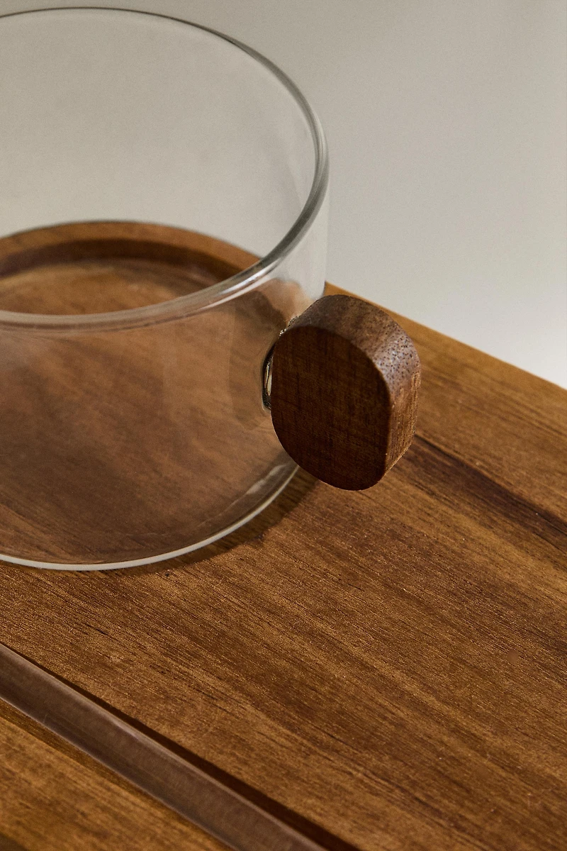 TASSE BOROSILICATE AVEC PLATEAU