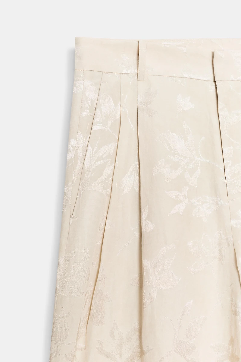 ZW COLLECTION JACQUARD LINEN PANTS