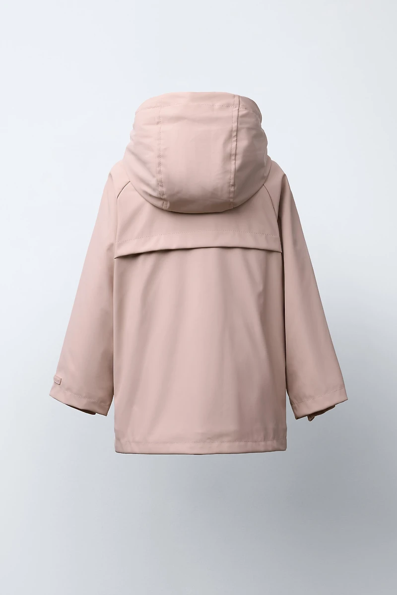 VESTE DÉPERLANTE ENDUITE EFFET FOURRURE
