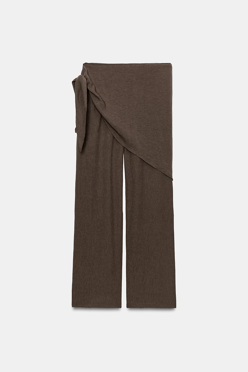 TEXTURED SCARF PANTS