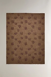 FLORAL JACQUARD BLANKET