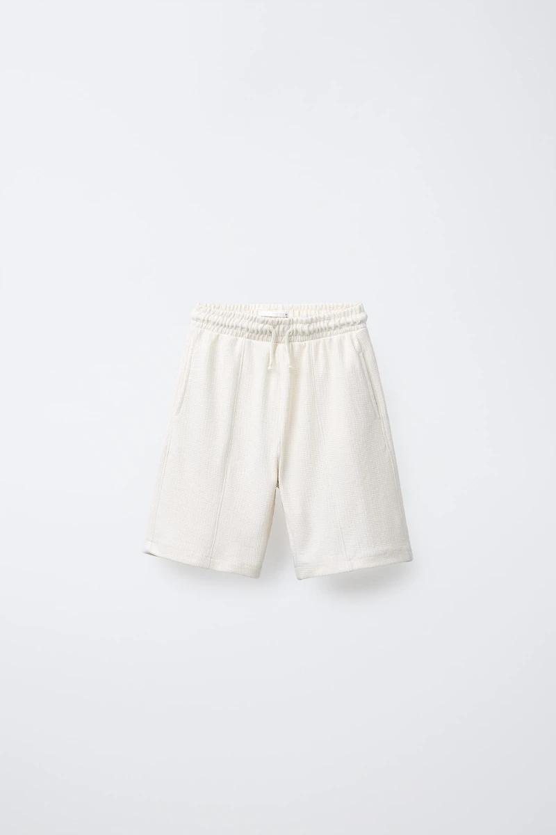 BERMUDA EN MAILLE DROITE TEXTURÉE