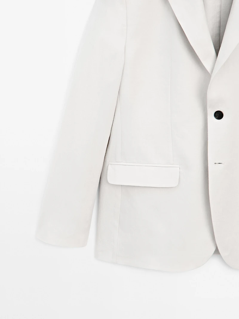 100% linen suit blazer