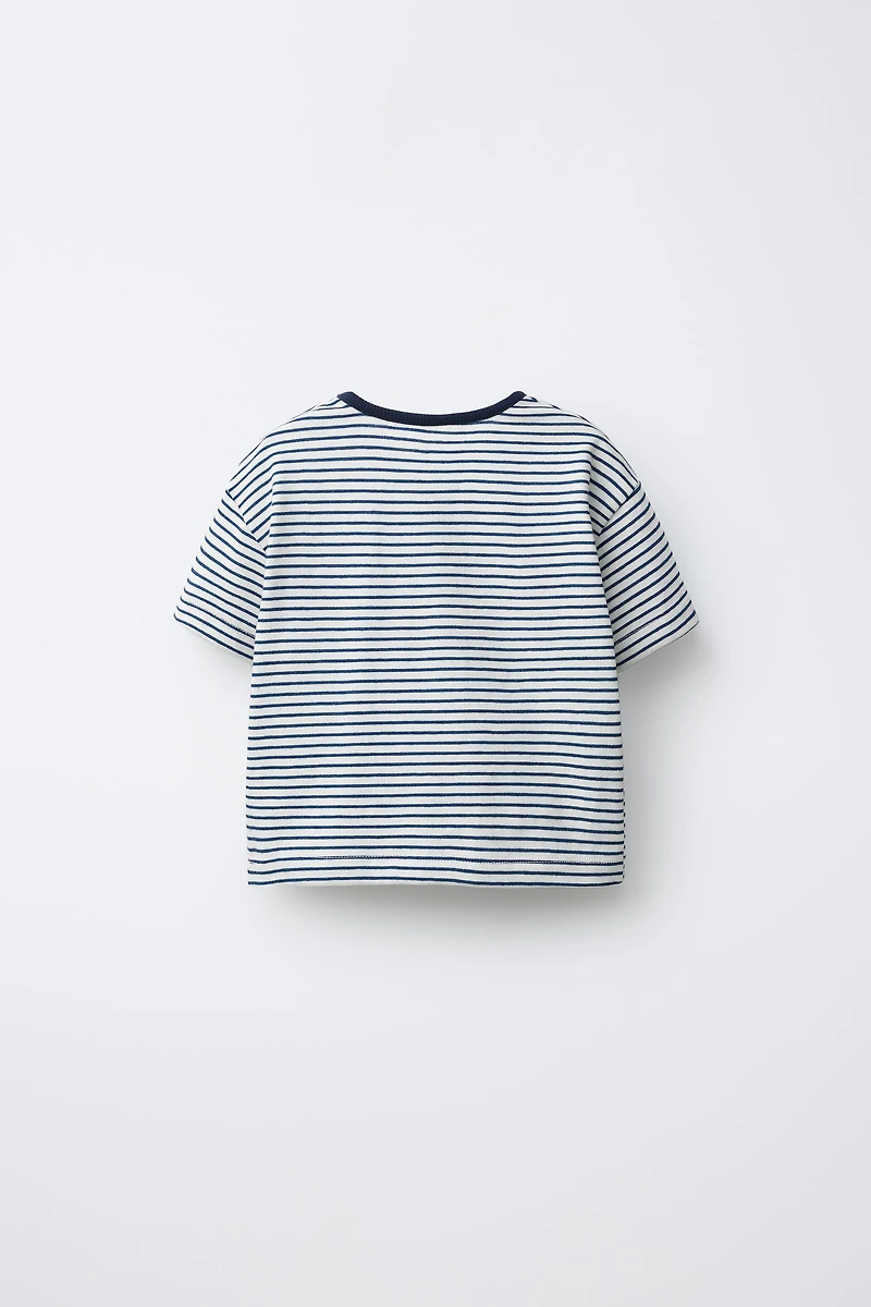 STRIPED CLOVER PATCH T-SHIRT
