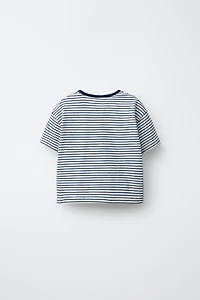 STRIPED CLOVER PATCH T-SHIRT
