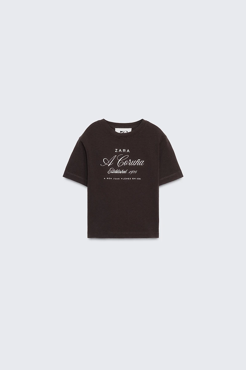 50TH ANNIVERSARY TEXT PRINT T-SHIRT