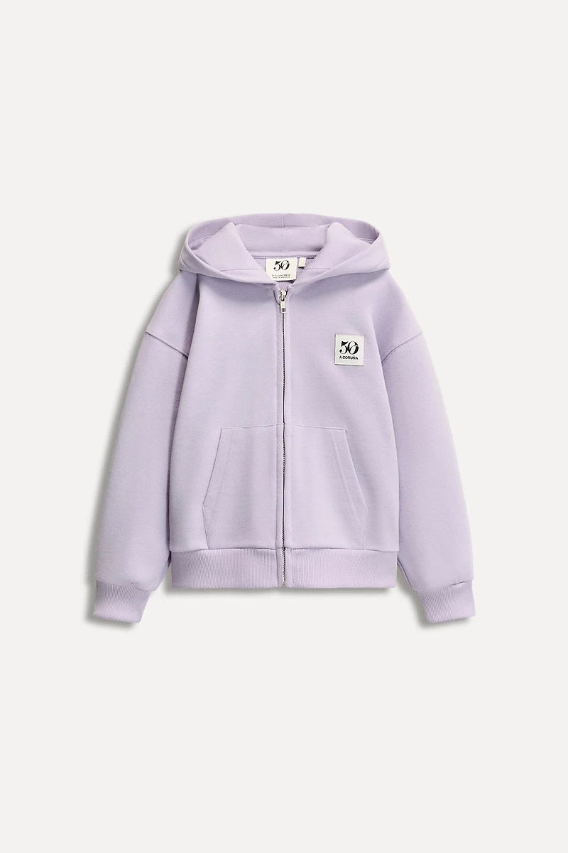 6 YEARS/ 50TH ANNIVERSARY LABEL ZIP-UP SWEATSHIRT
