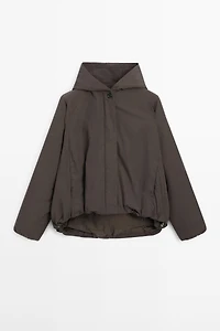 Veste bomber à capuche déperlante