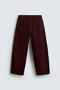 FLOCKED WIDE FIT PANTS