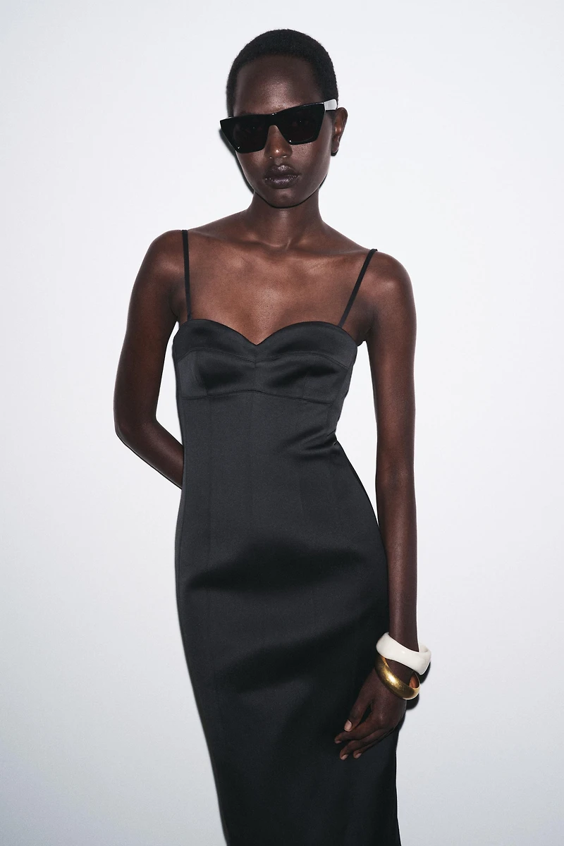 ZW COLLECTION MULTI-POSITION SATIN DRESS