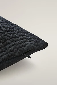 GATHERED QUILT THROW PILLOW COVER