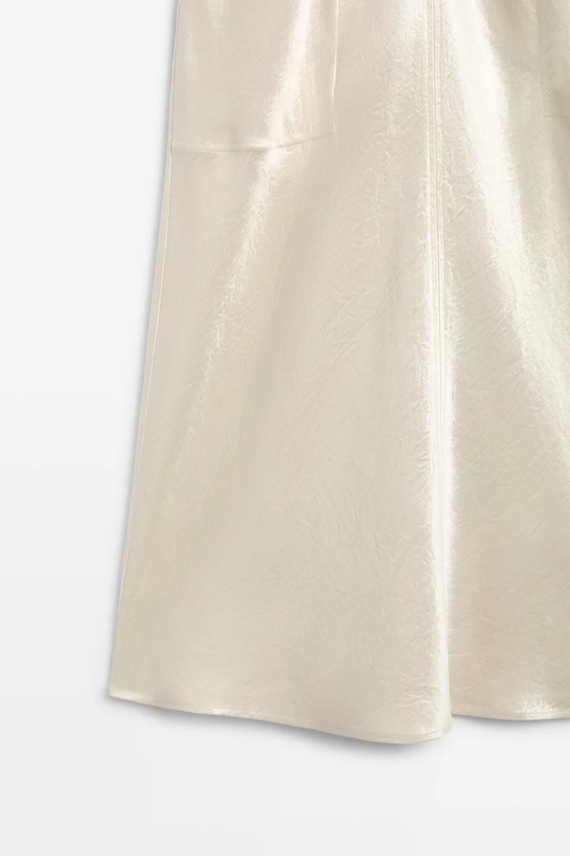 Satin flowing midi dress - STUDIO