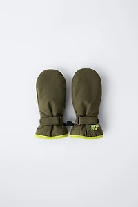 CONTRAST WINDPROOF SKI COLLECTION MITTENS
