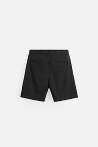 LINEN BLEND SHORTS