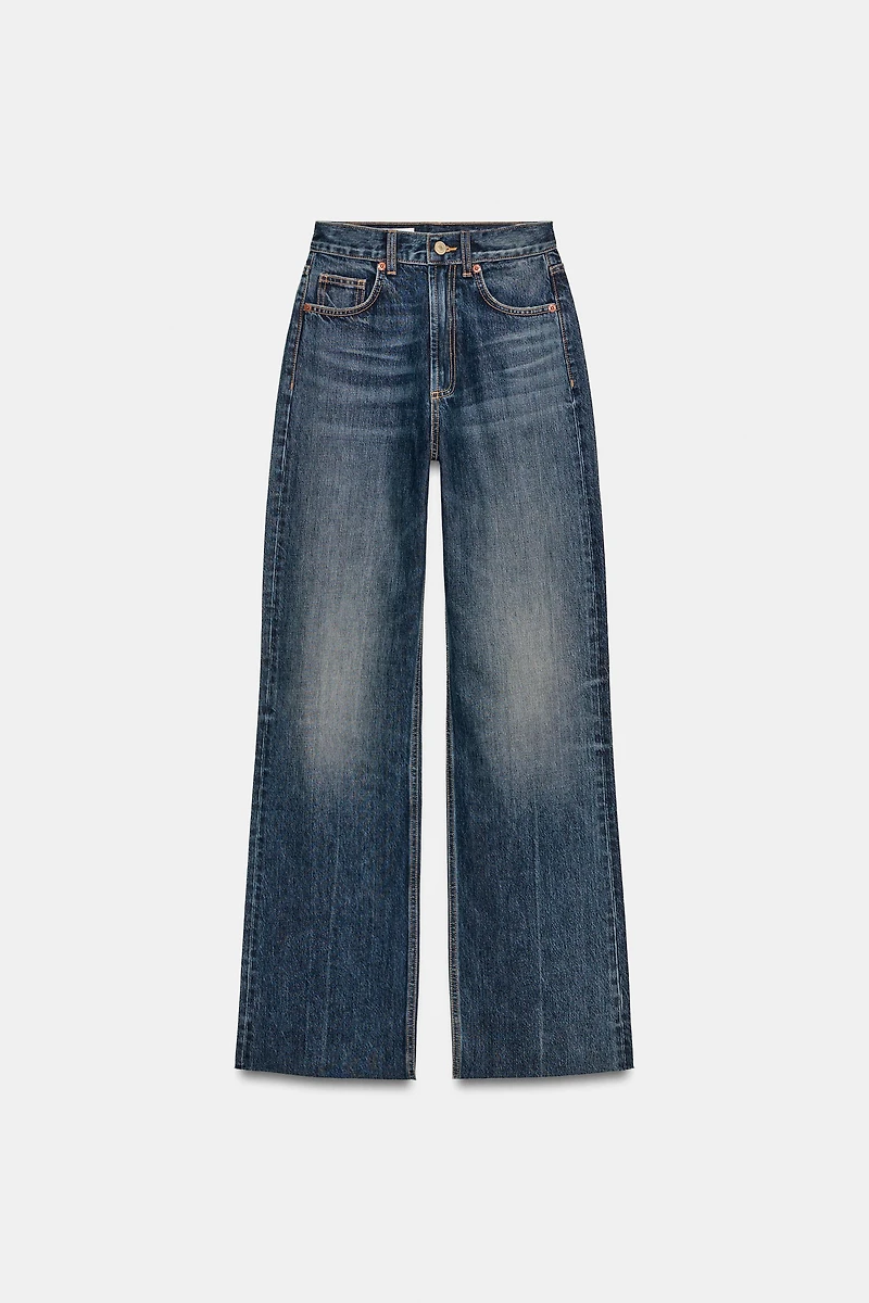 TRF HIGH WAIST WIDE LEG FULL LENGTH JEANS