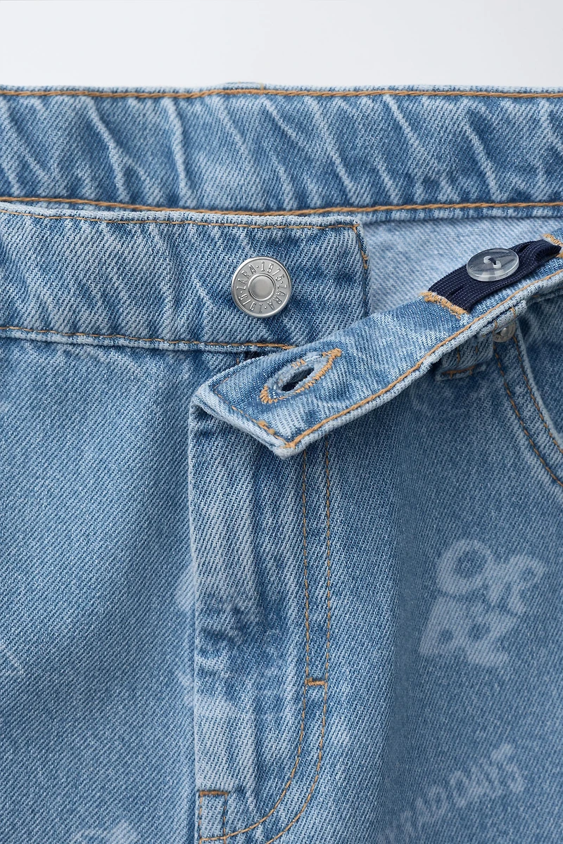 SKATE LOGO DENIM SHORTS