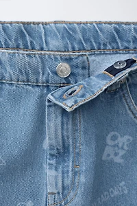 SKATE LOGO DENIM SHORTS