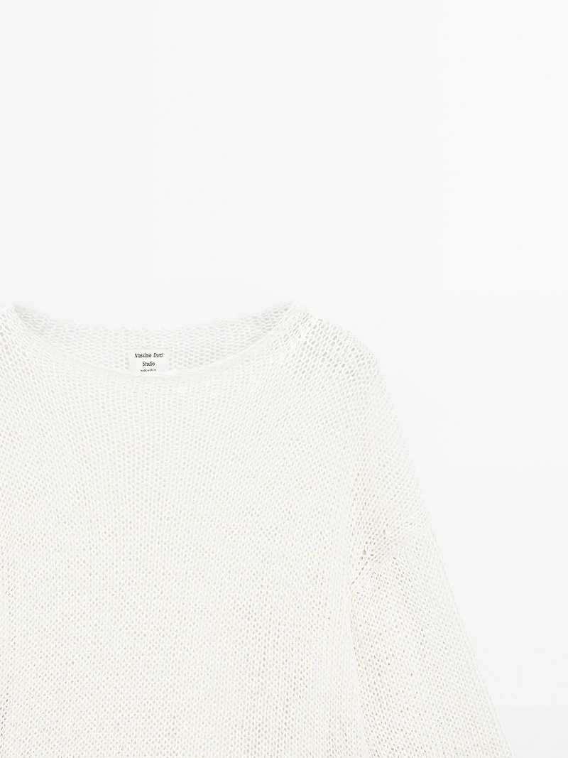 Oversize short sleeve sweater - STUDIO