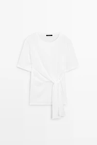 T-shirt manches courtes avec nouage