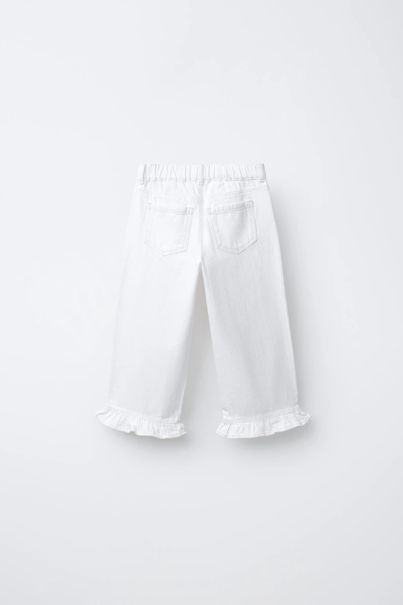RUFFLED CULOTTE JEANS