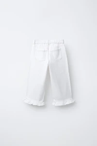 RUFFLED CULOTTE JEANS