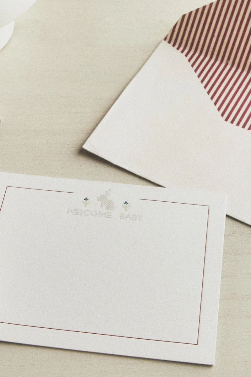 CARTE WELCOME BABY LAPIN