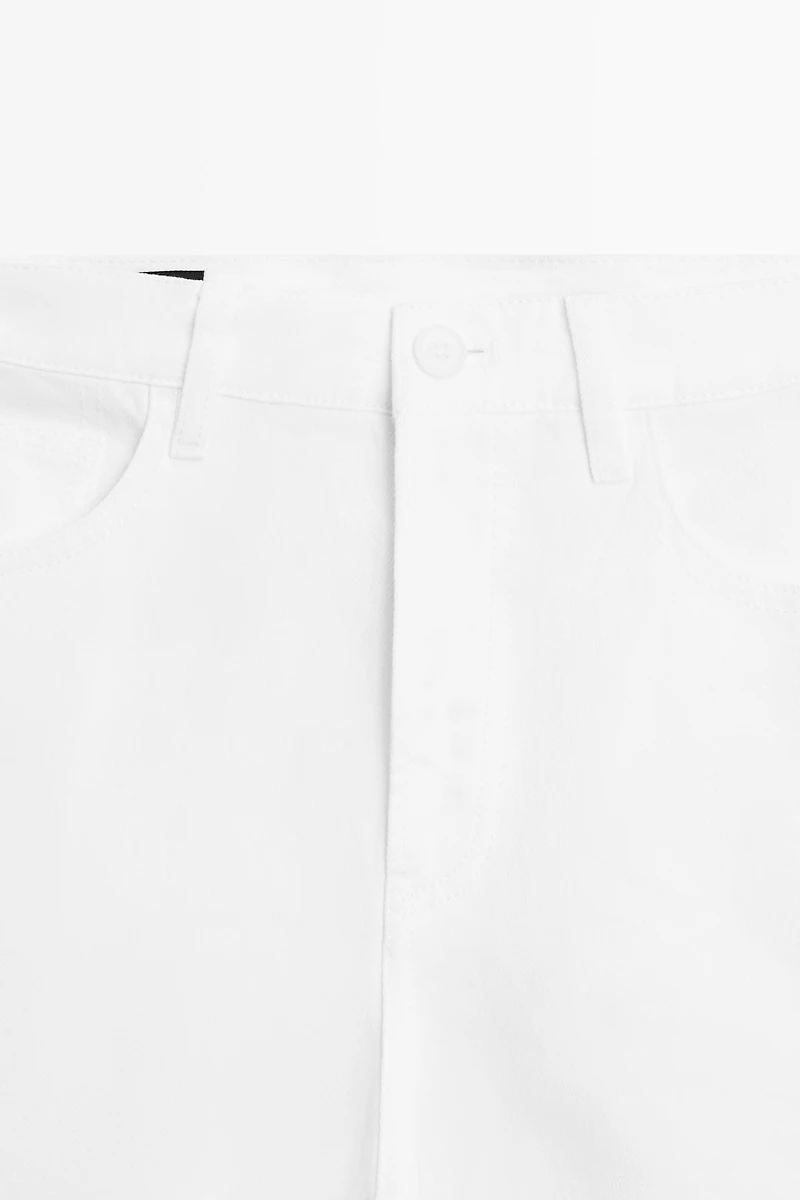 Cotton and linen blend Bermuda shorts