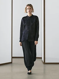 Flowing jacquard shirt