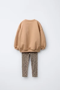 ANIMAL PRINT MINNIE MOUSE © DISNEY SWEATSHIRT AND LEGGING SET