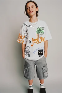 T-SHIRT À IMPRIMÉ GRAFFITI