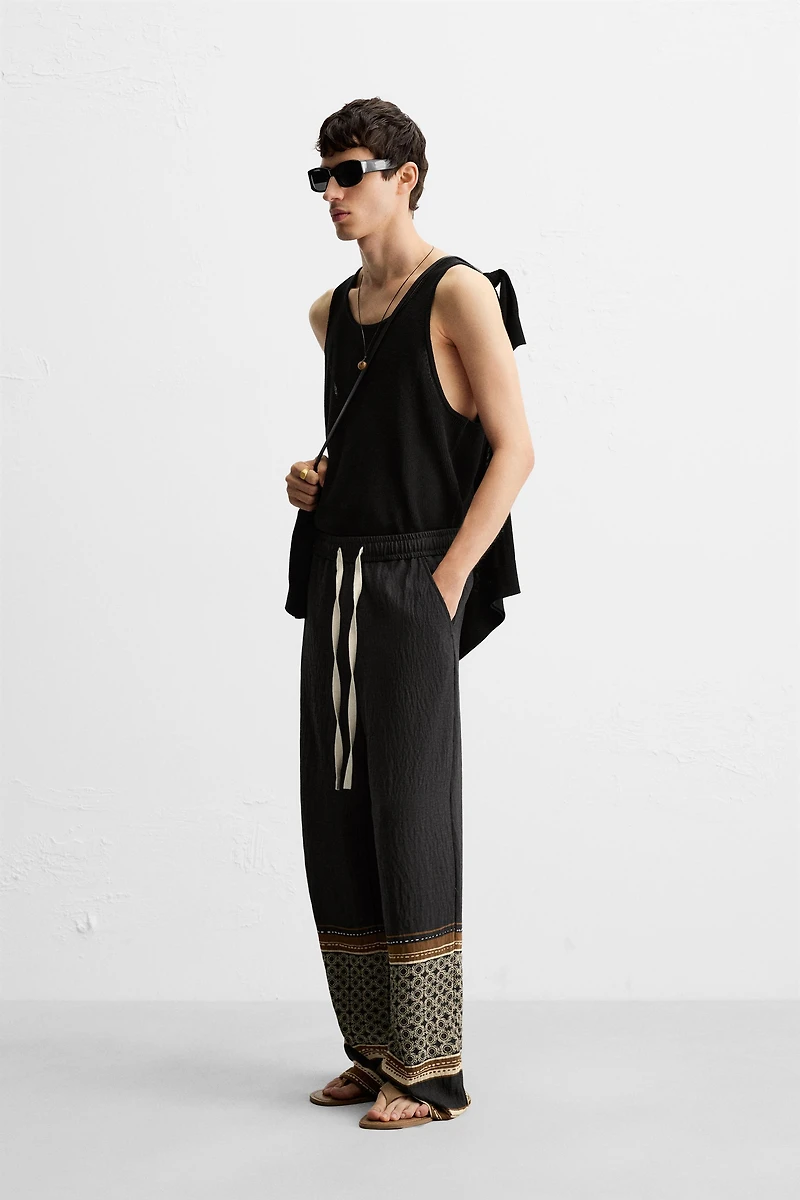 PANTALON COUPE DÉCONTRACTÉE COLOR BLOCK