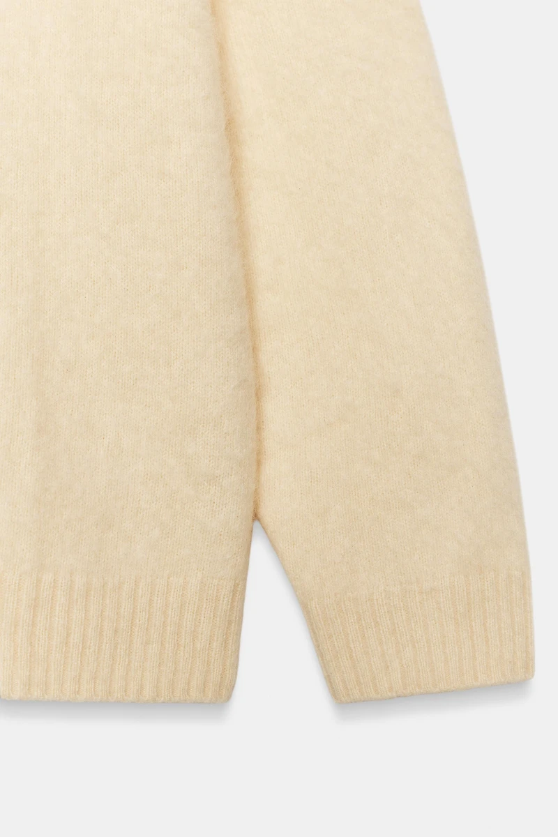 BRUSHED WOOL AND CASHMERE SWEATER