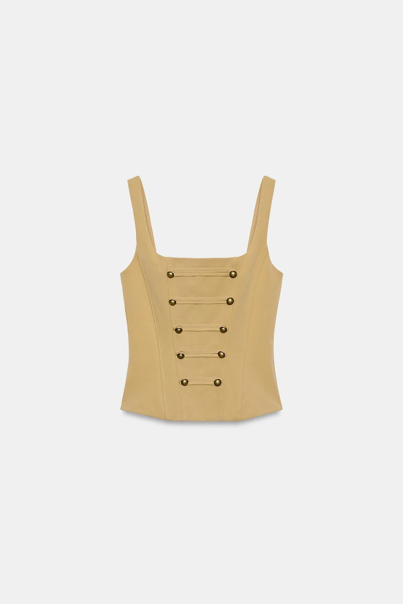 TOP STYLE CORSET À BOUTONS