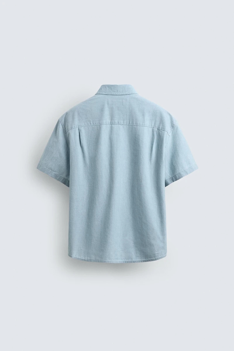 CHAMBRAY SHIRT WITH POCKETS