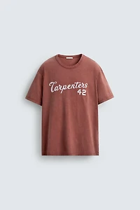 WASHED EMBROIDERED T-SHIRT