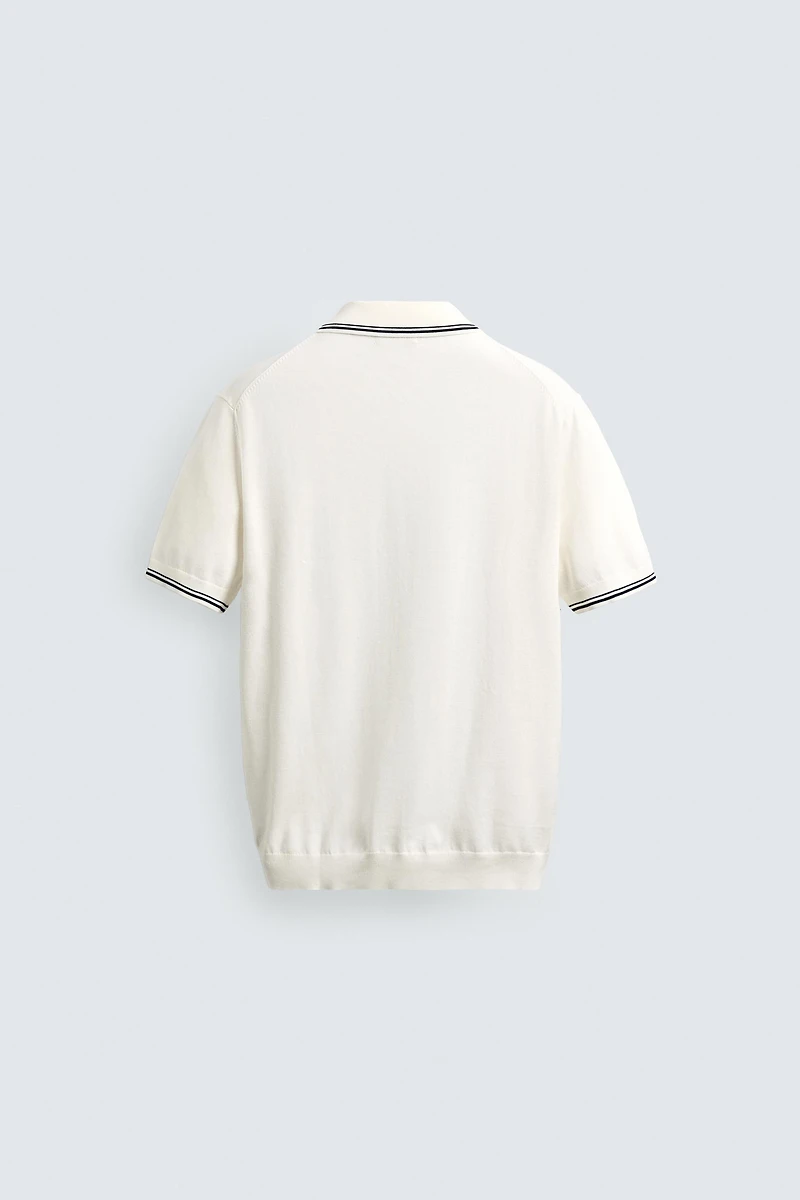 REGULAR FIT CONTRAST KNIT POLO