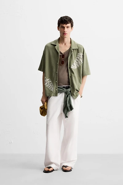 CHEMISE BRODERIE PERLES