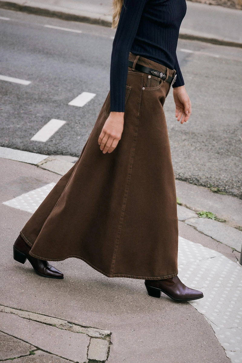 JUPE MIDI EN JEAN Z1975