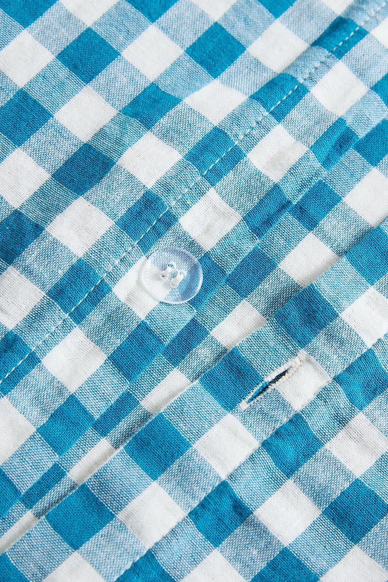 KIDS' CHECKED CHIFFON DUVET COVER