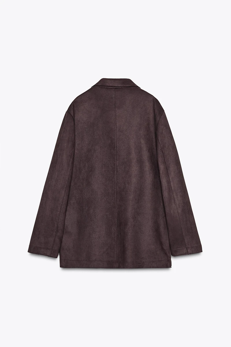 FAUX SUEDE BLAZER