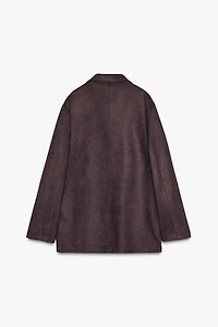 FAUX SUEDE BLAZER