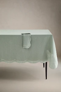 CHRISTMAS THREAD LINEN TABLECLOTH